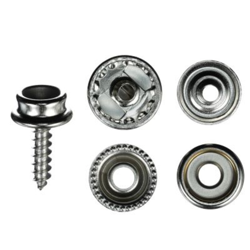 Seachoice KP7261SC 59441 Nickel Plated Brass Canvas Snap Kit – 64 Piece