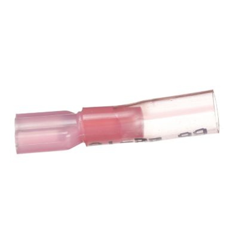 Seachoice 60271 3-to-1 Heat Shrink Insulated Quick Disconnect, 22-18 Ga., 0.250″ Female, Red, 25-Pack