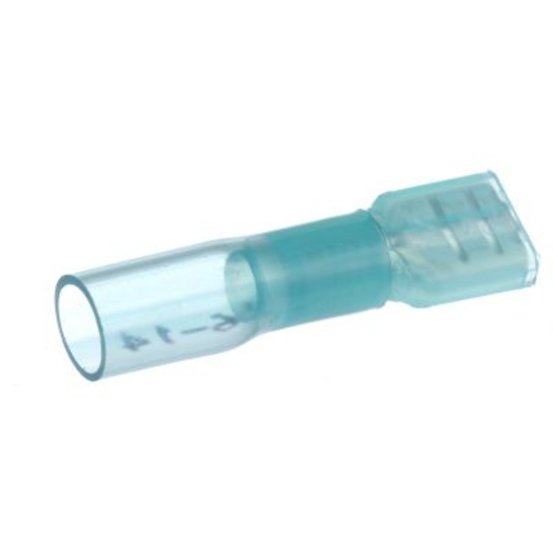 Seachoice 60291 3-to-1 Heat Shrink Insulated Quick Disconnect, 16-14 Ga., 0.250″ Female, Blue, 25-Pack