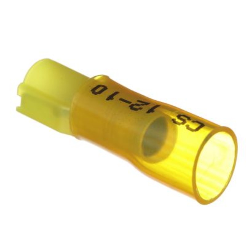 Seachoice 60311 3-to-1 Heat Shrink Insulated Quick Disconnect, 12-10 Ga., 0.250″ Female, Yellow, 25-Pack