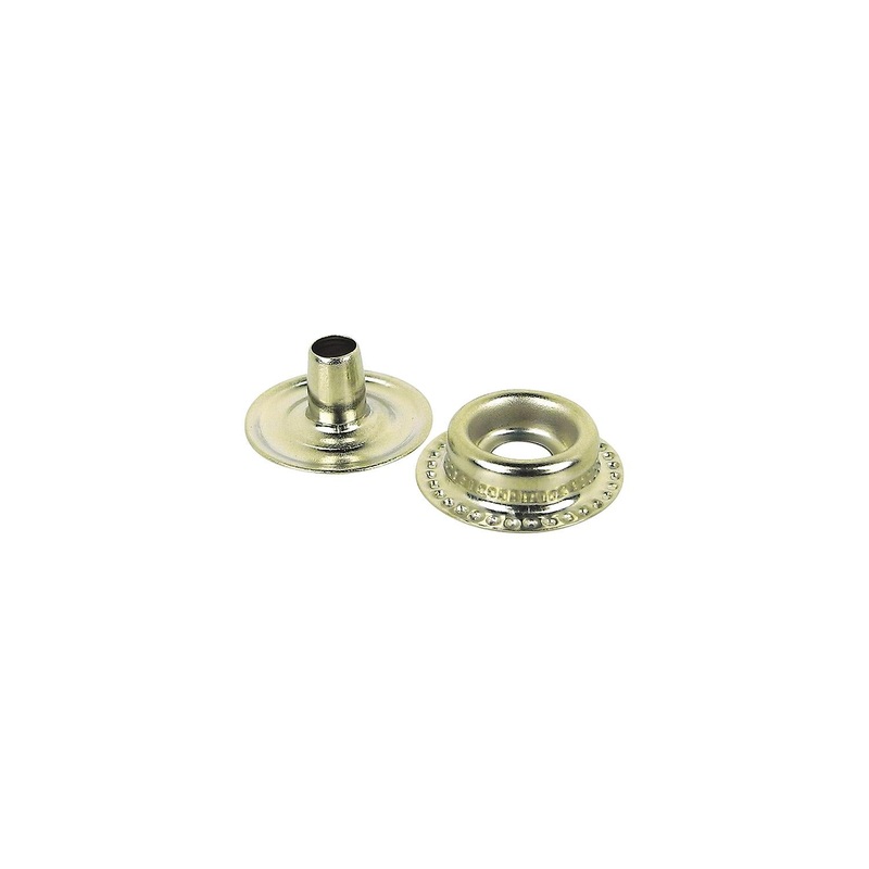 Seachoice MP7249SC Stainless Steel Button Stud With Barrel And Eyelet, 10 Sets