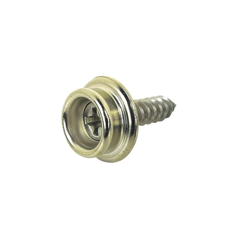 Seachoice MP7250SC Stainless Steel Button Stud With Tapping Screw #8 x 3/8″, Qty. 6