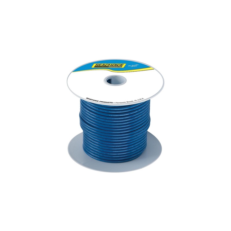 Seachoice 50-63131 63131 Tinned Copper Marine Wire, 16 AWG, Dark Blue, 100′