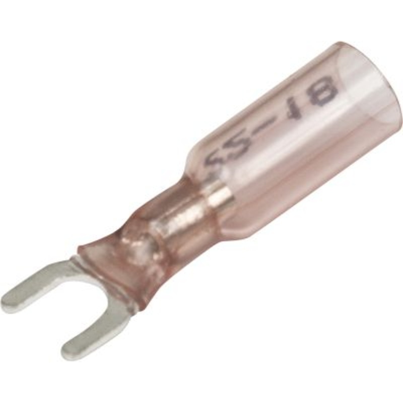 Seachoice 64034 3-To-1 Heat Shrink Spade Terminal – 22-18 Ga., #10 Stud, 25/Bag