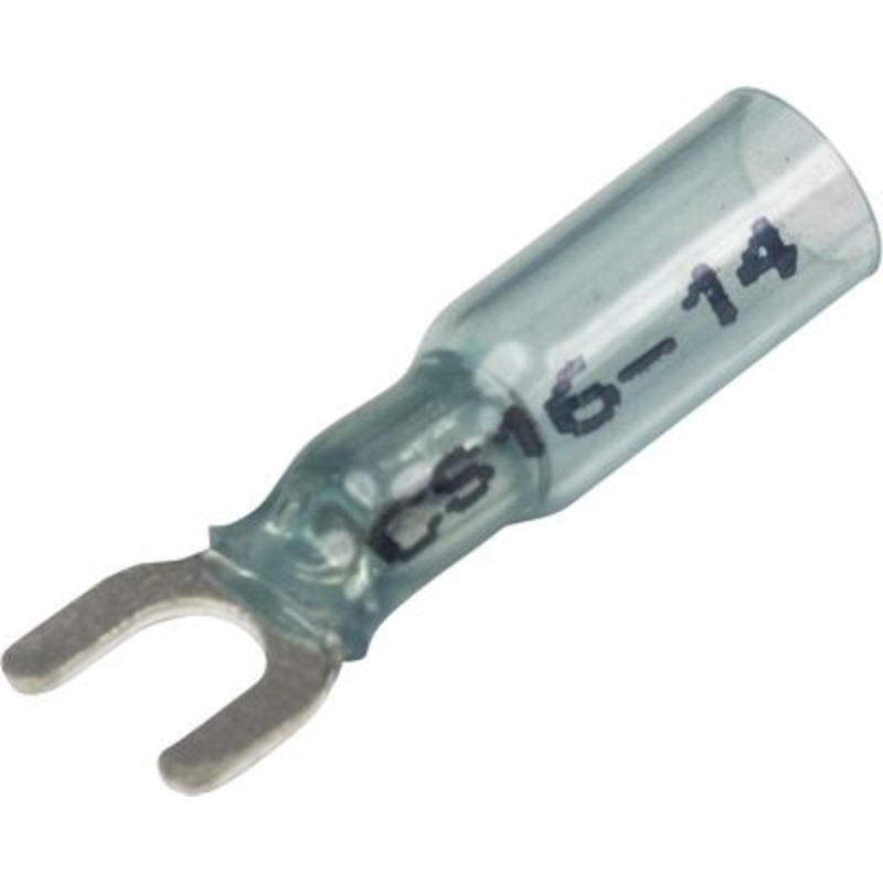 Seachoice 64037 3-To-1 Heat Shrink Spade Terminal – 16-14 Ga., #8 Stud, 25/Bag