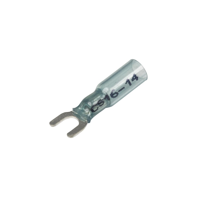 Seachoice 64038 3-To-1 Heat Shrink Spade Terminal – 16-14 Ga., #10 Stud, 25/Bag