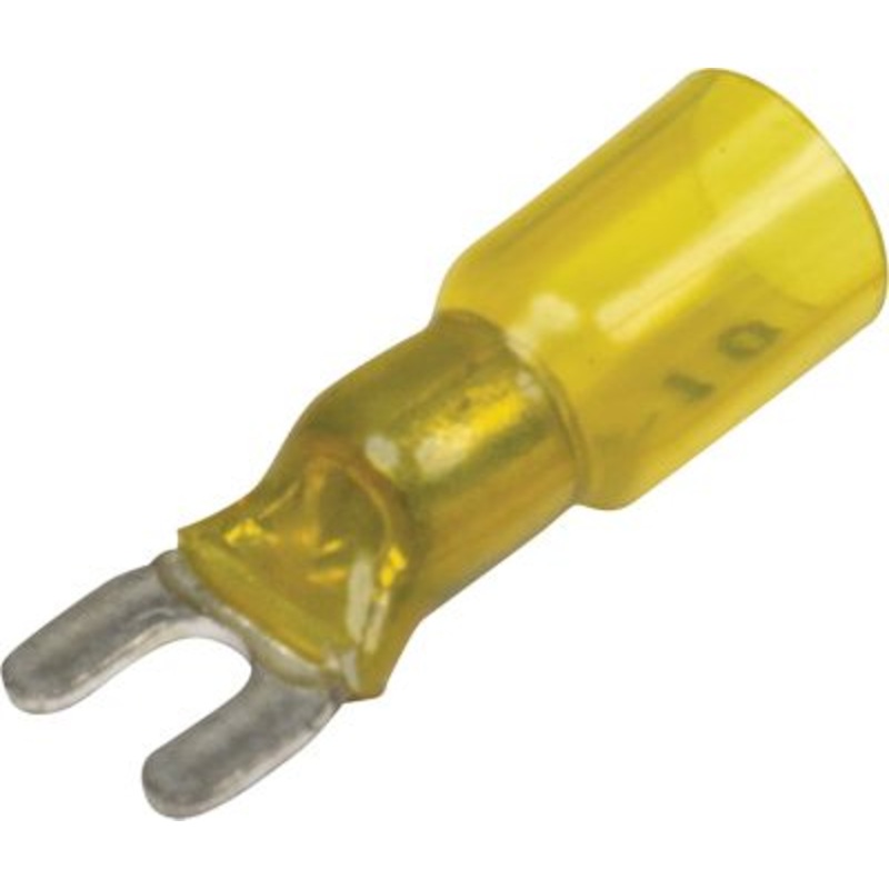 Seachoice 64039 3-To-1 Heat Shrink Spade Terminal – 12-10 Ga., #6 Stud, 25/Bag