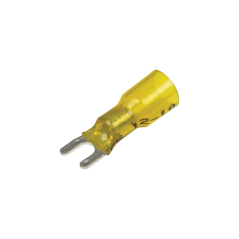 Seachoice 64041 3-To-1 Heat Shrink Spade Terminal – 12-10 Ga., #8 Stud, 25/Bag