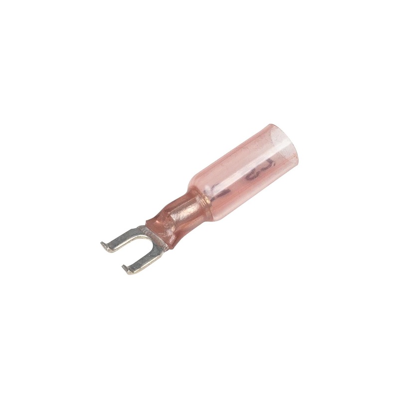 Seachoice 64051 3-To-1 Heat Shrink Spade Terminal – 22-18 Ga., #6 Stud, 25/Bag