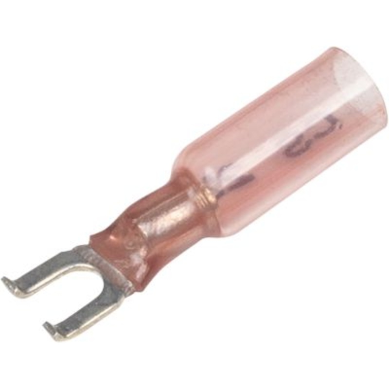 Seachoice 64053 3-To-1 Heat Shrink Spade Terminal – 22-18 Ga., #8 Stud, 25/Bag