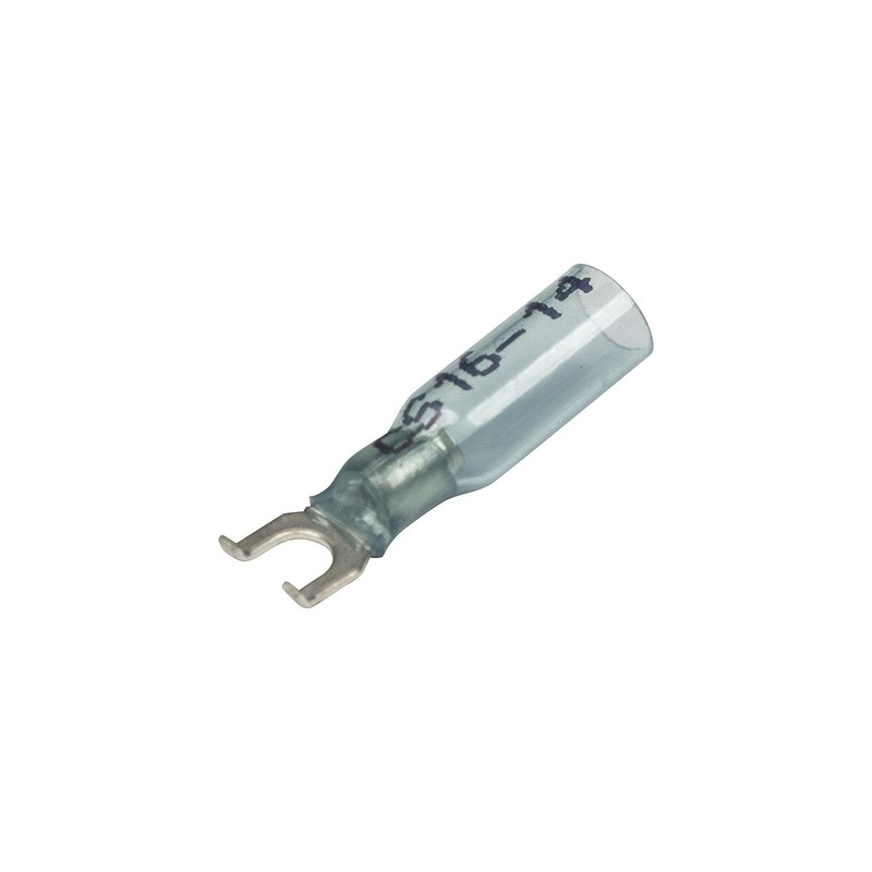 Seachoice 64056 3-To-1 Heat Shrink Spade Terminal – 16-14 Ga., #8 Stud, 25/Bag