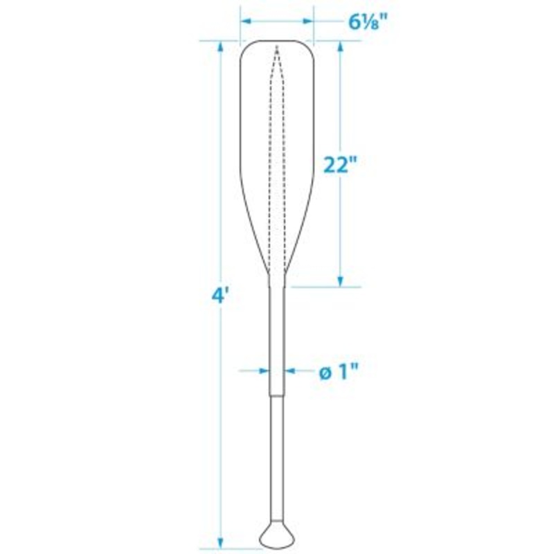 Seachoice 71121 Synthetic Paddle With Aluminum Shaft, 4′