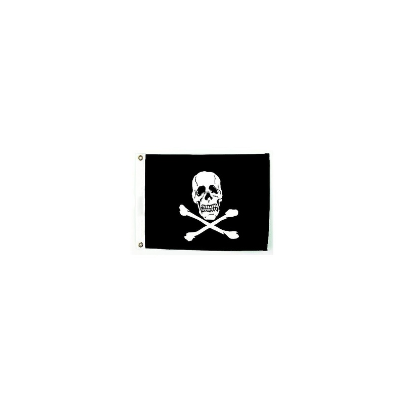 Seachoice 78251 12″ x 18″ Nylon Print Dyed Jolly Roger Flag