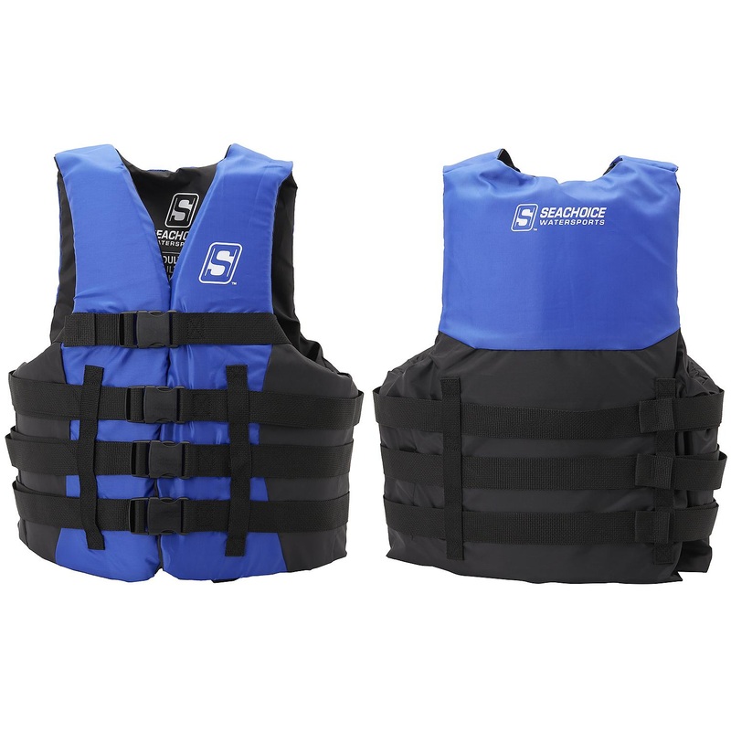 Seachoice 85343 Ski Vest – 4 Belt Blue, S/M