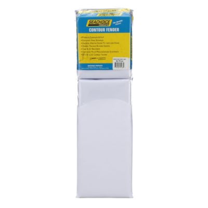 Seachoice DE53421S Contour Fender, White – 24″ x 6″ 2.5″