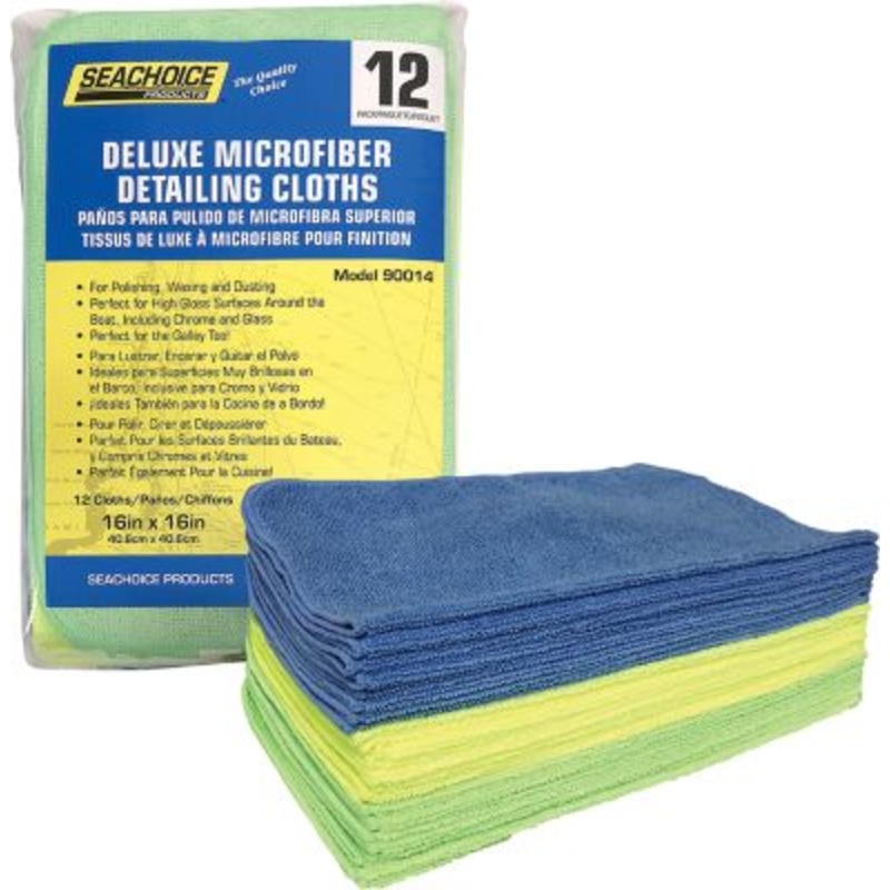 Seachoice W-90037-SC 90037 Microfiber 14″ x Cloths Variety Pack, 50-pk. Bag