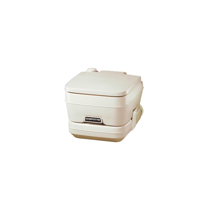 Dometic 9108554392 2.5 Gallon SaniPottie 964MSD Portable Toilet With Mounting Brackets and 1.5″ MSD Fittings