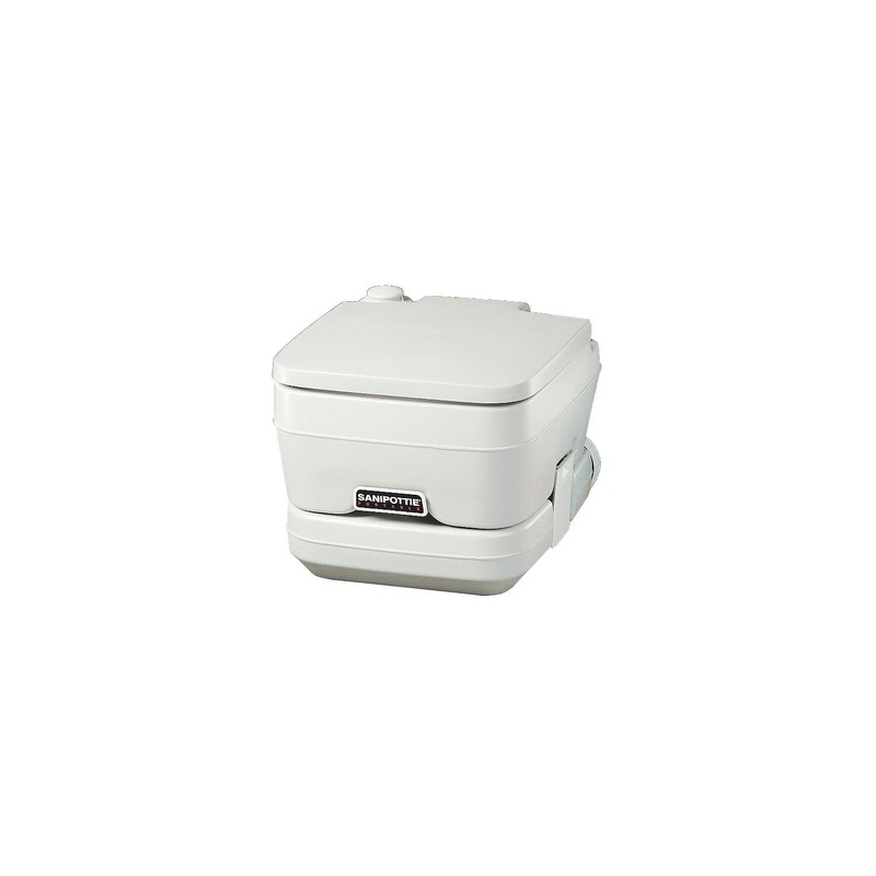 Dometic 9108554393 2.5 Gallon SaniPottie 964MSD Portable Toilet With Mounting Brackets and 1.5″ MSD Fittings