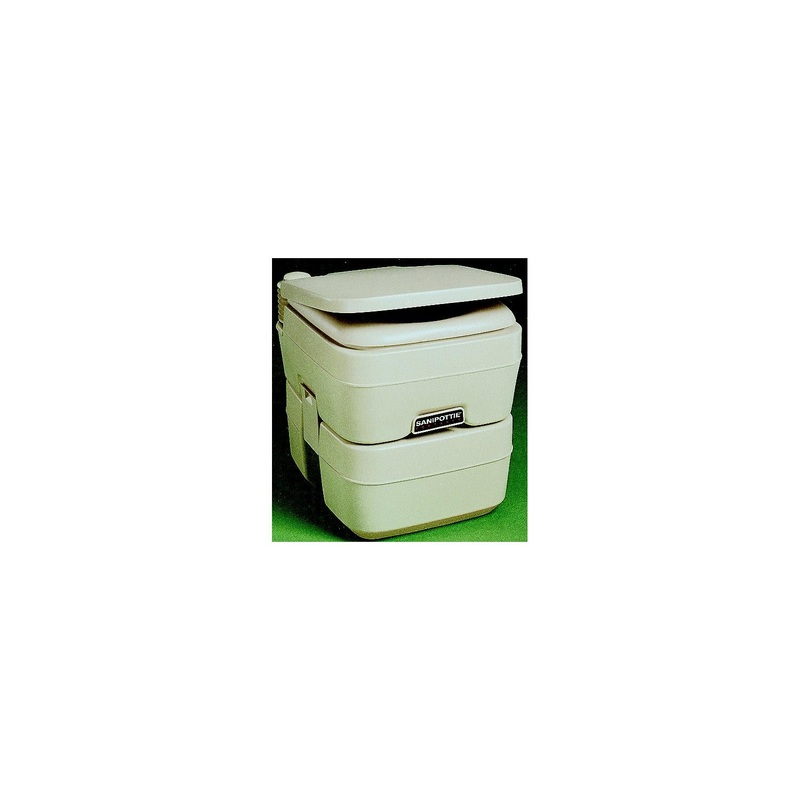 Dometic 9108554394 5.0 Gallon SaniPottie 965MSD Portable Toilet With Mounting Brackets and 1.5″ MSD Fittings