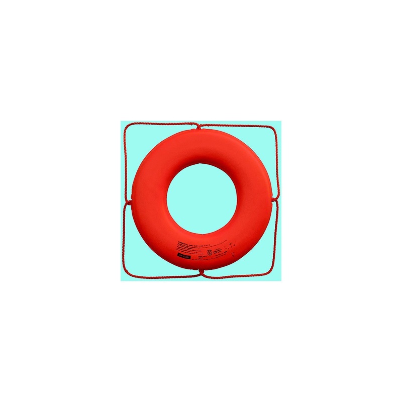 Cal June GO-X-30 Jim-Buoy Closed Cell Foam U.S.C.G. Approved Life Ring With Rope Molded Into Core