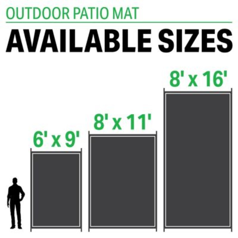 FulTyme RV 8 X 16 TOUPE/LIGHT GREY 6069 Outdoor Patio Mat, Grey/Light Tan, 8′ x 16′