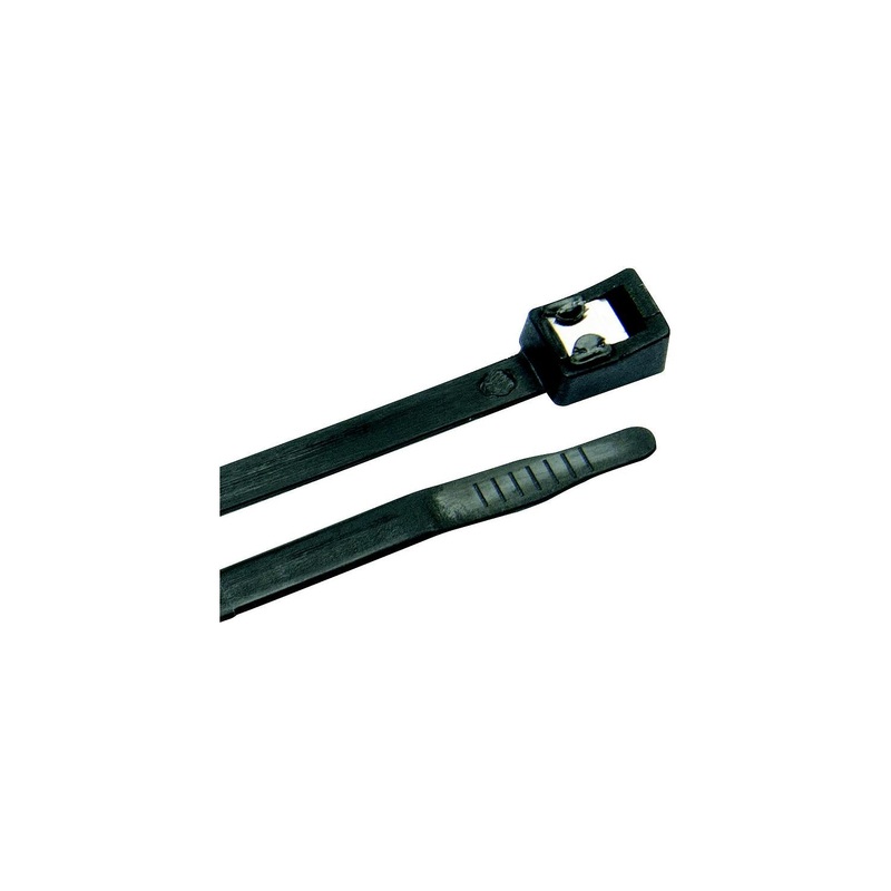 Ancor 199342 Standard Self Cutting Cable Ties, 6″ UV Black, 50/pk