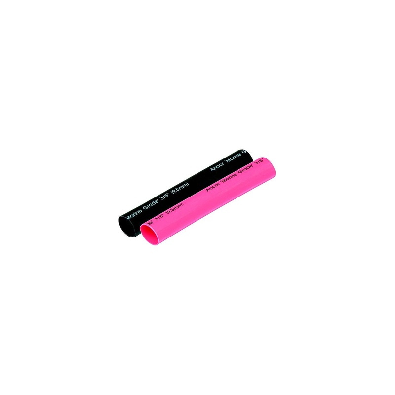 Ancor 303602 302602 Marine Grade Adhesive Lined Heat Shrink Tubing, 1/4″ x 3″, Black/Red, 1/1/Pk