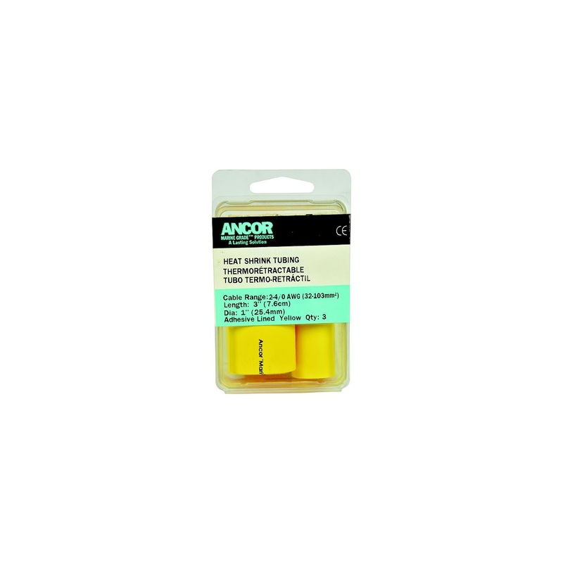 Ancor 306948 Marine Grade Adhesive Lined Heat Shrink Tubing, 3/4″ x 48″, Yellow, 1/Pk