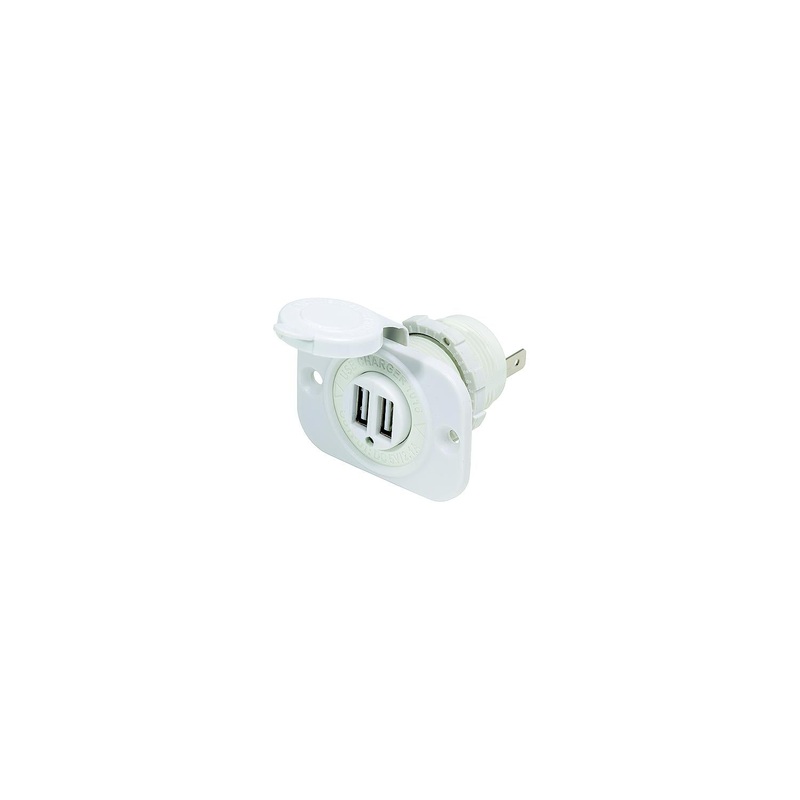 Blue Sea Systems 1016200-BSS Dual USB Charger Socket, White