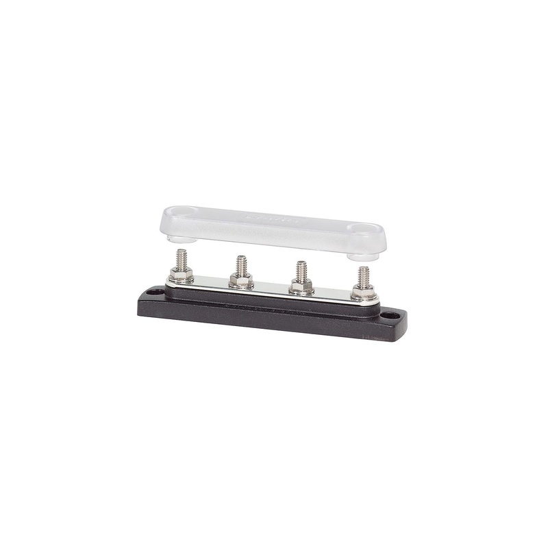 Blue Sea Systems 2307-BSS Busbar 4 x 1/4″ Stud Common Bus w/cover