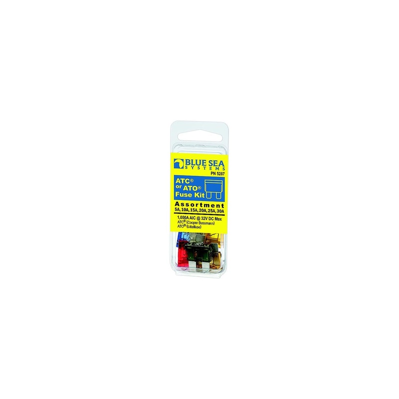 Blue Sea Systems 5287-BSS 5287 Fuse ATO/ATC Assortment, 1ea 5/10/15/20/25/30 Amp