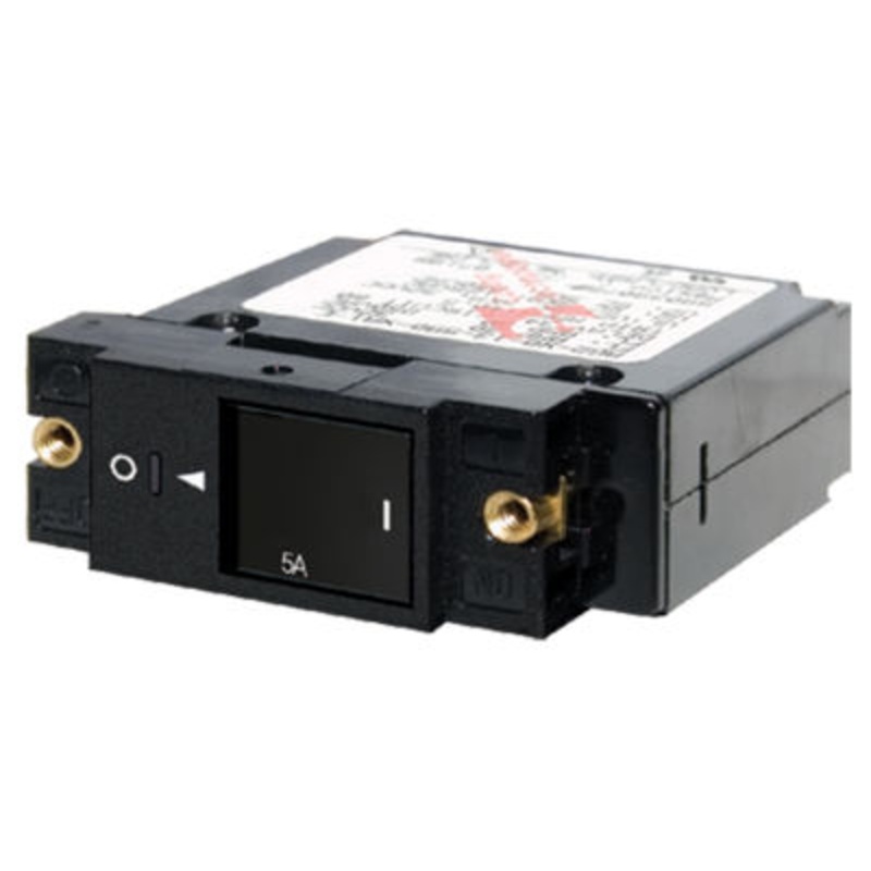 Blue Sea Systems 7402-BSS A-Series Flat Rocker Circuit Breaker, Single Pole Flat, 10 amps