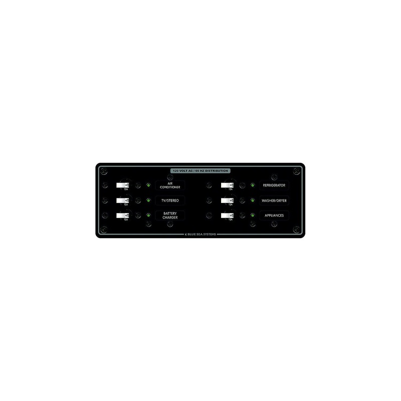 Blue Sea Systems 8097-BSS 8097 AC 6 Position Circuit Breaker Panel