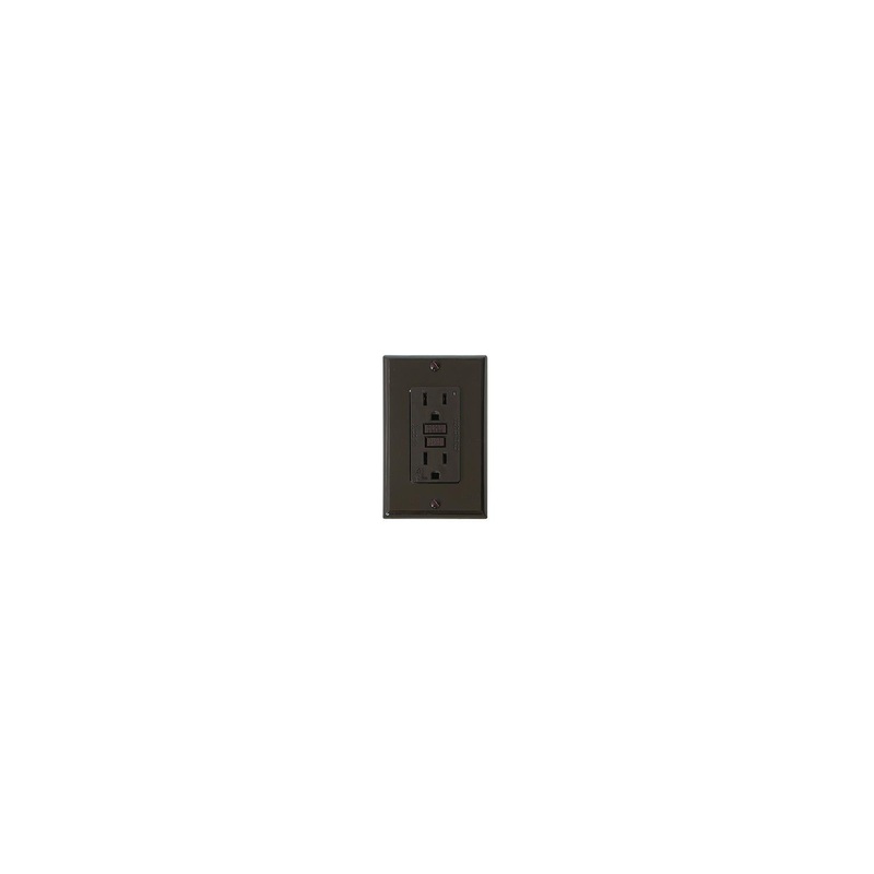 Diamond Group DG15BVP GFI Receptacle w/Light, Brown