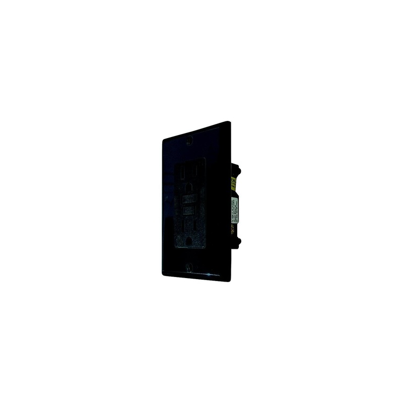 Diamond Group DG15VP GFI Receptacle w/Light, Black