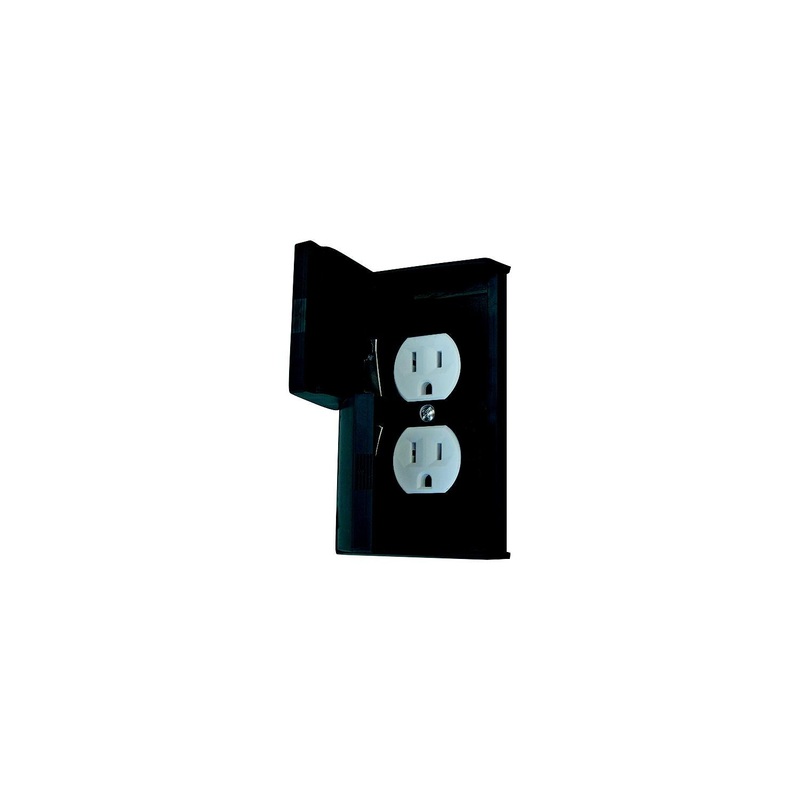 Diamond Group DG52522SVP Weatherproof Standard Cover w/Receptacle, Black