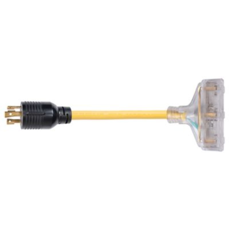 Weekender 30153GPA ParkPower 30A Generator Plug To (3) 15A Receptacles Pigtail Adapter