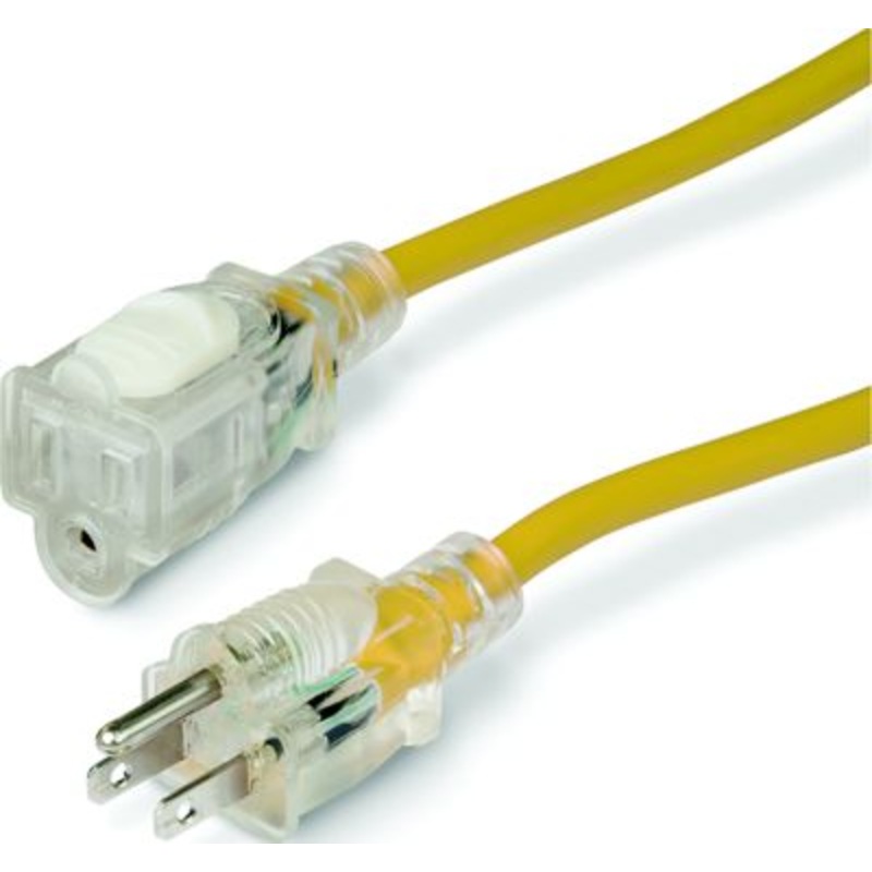 Marinco 150025NL 15A Marine Grade Lighted, Non-Locking Extension Cord, 25′