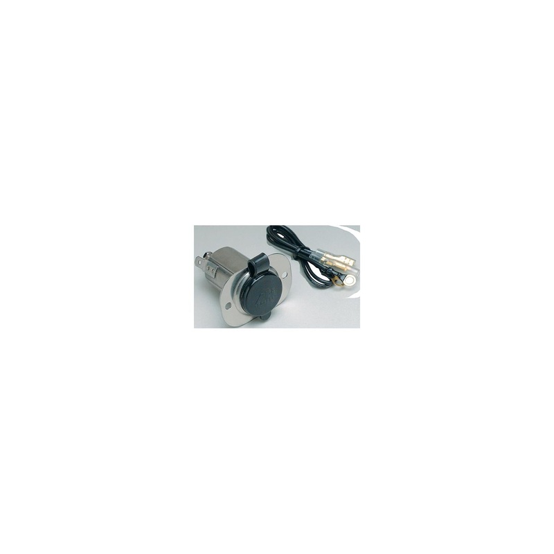 Marinco 20036 12V Stainless Steel Receptacle With Protective Cap