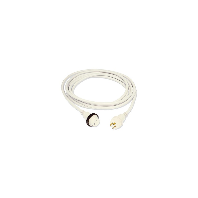 Marinco 25SPPW 30A/125V Powercord Plus ShorePower Cordset w/LED, 25′ White