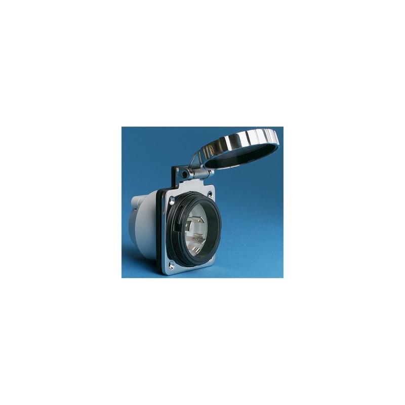 Marinco 303SSEL-B 30A/125V Stainless Steel Power Inlet