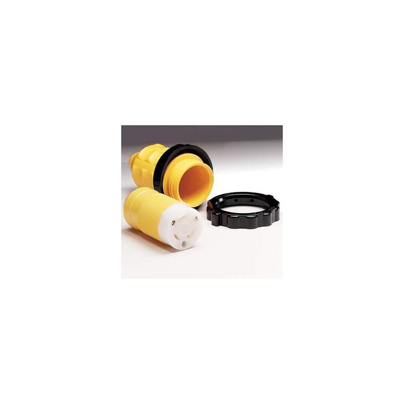 Marinco 305CRCN.VPK 30A/125V Female Connector With Cover and Rings Value Pack