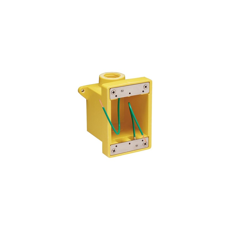 Marinco 6083CR Yellow Fiberglass FD Box With 3/4″ or 1″ K.O. Holes