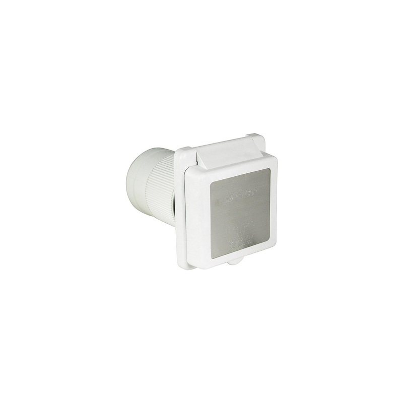 Marinco 6353EL-B 50 Amp 125V Power Inlet With Stainless Steel Trim