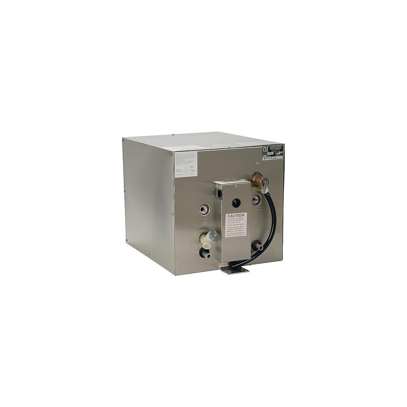Whale F1200 Seaward 120V AC 11 Gallon Water Heater With Front Heat Exchanger, Stainless Steel Exterior