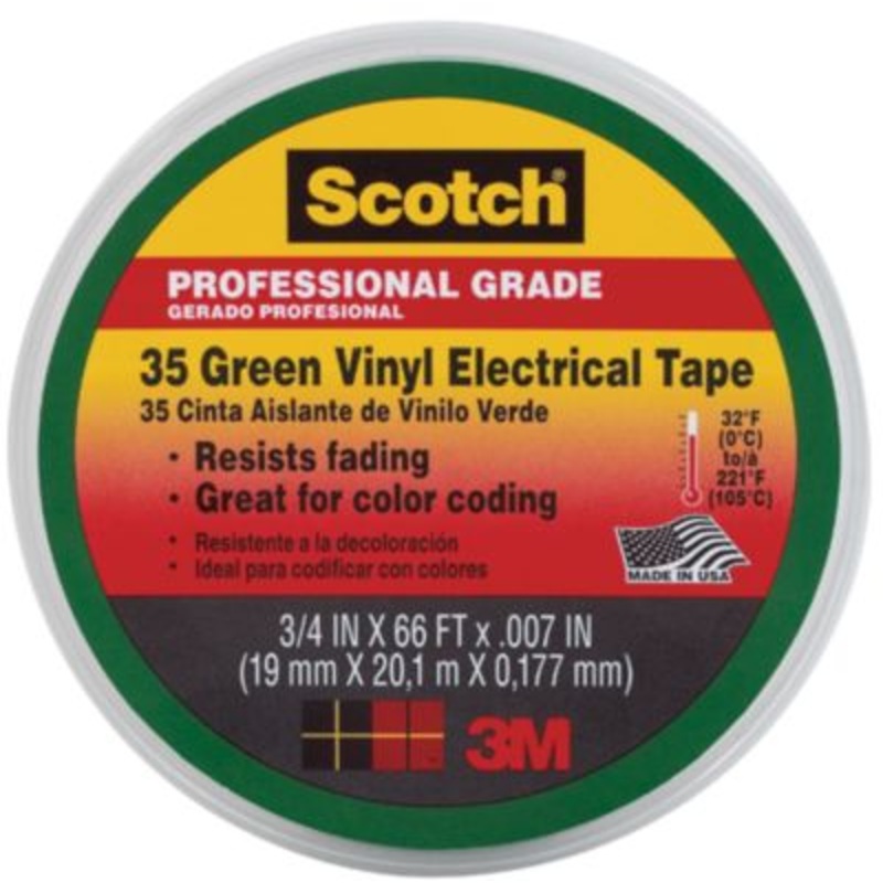 3M 10851 #35 Vinyl Elect Tape 3/4 Green