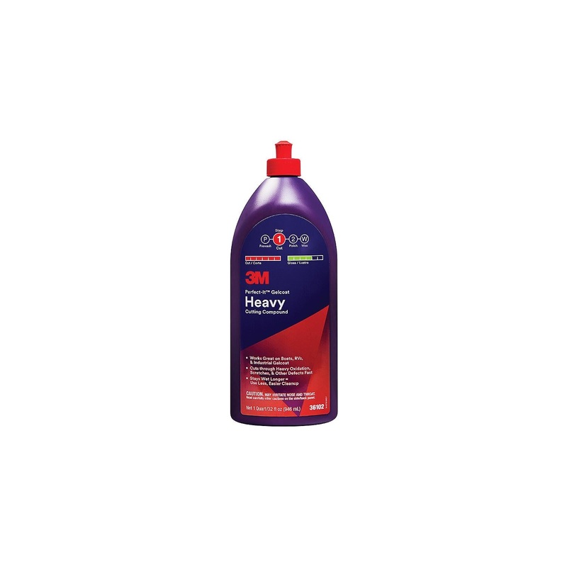 3M 051131-36102 Perfect-It Gelcoat Heavy Cutting Compound, Qt.