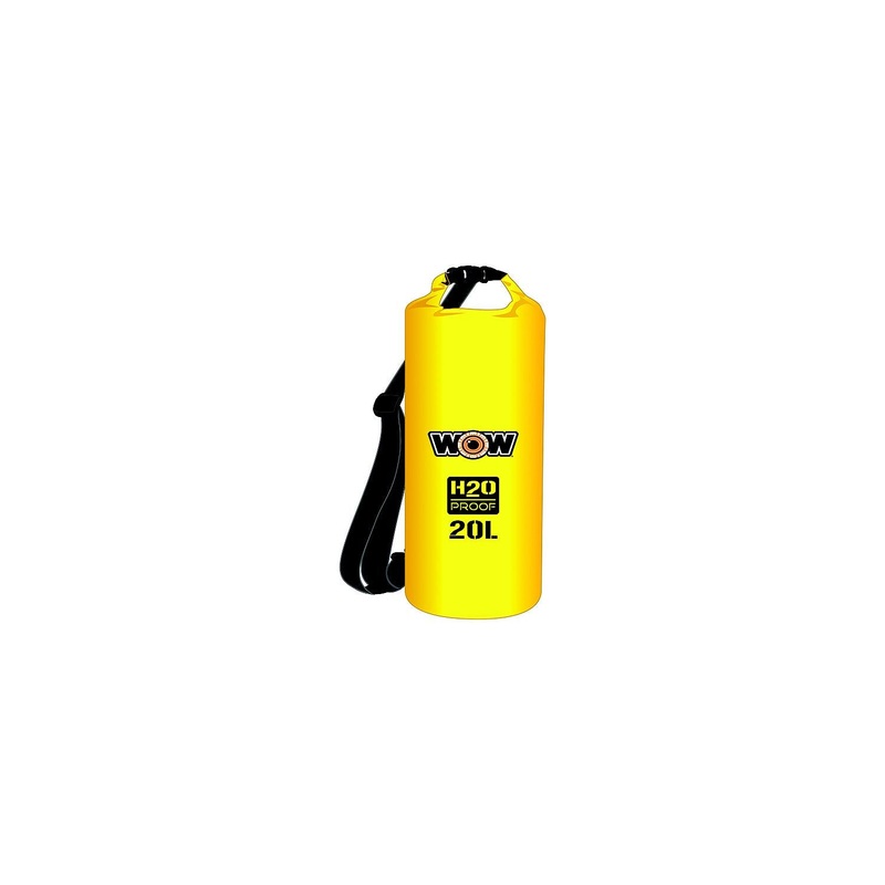 WOW Watersports 18-5080Y H2O Proof Drybag w/Shoulder Strap, 20L Yellow