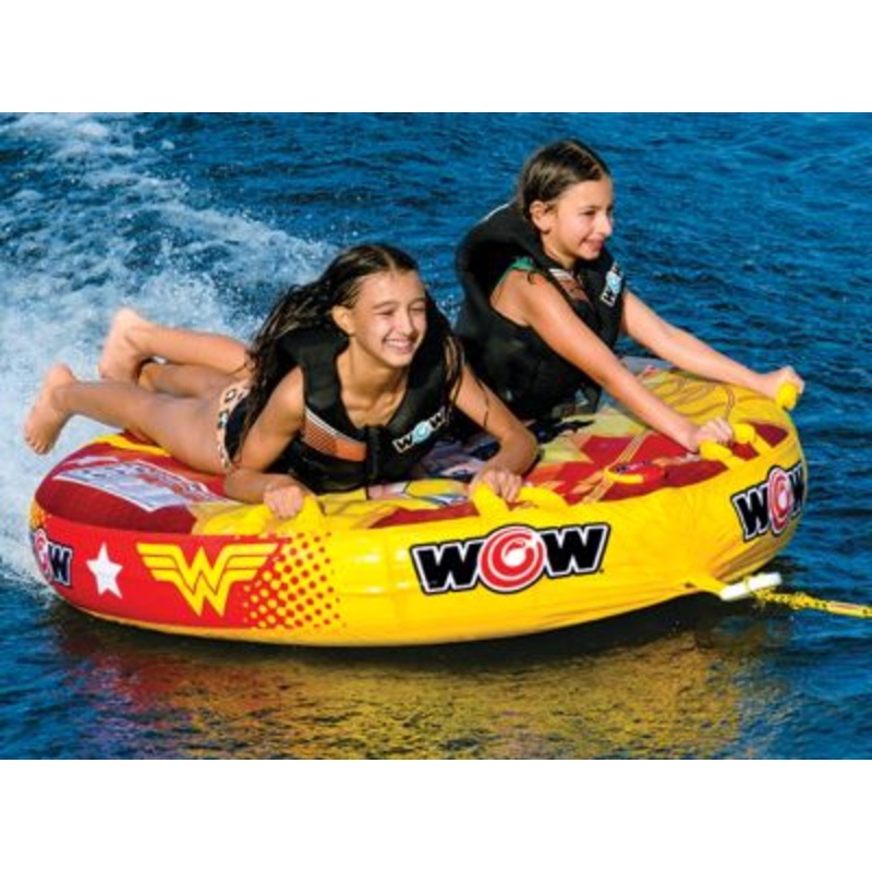 WOW Watersports 22-WTO-3929 22WTO3929 Wonder Woman Soft Top Deck Tube Towable, 1-2 Riders
