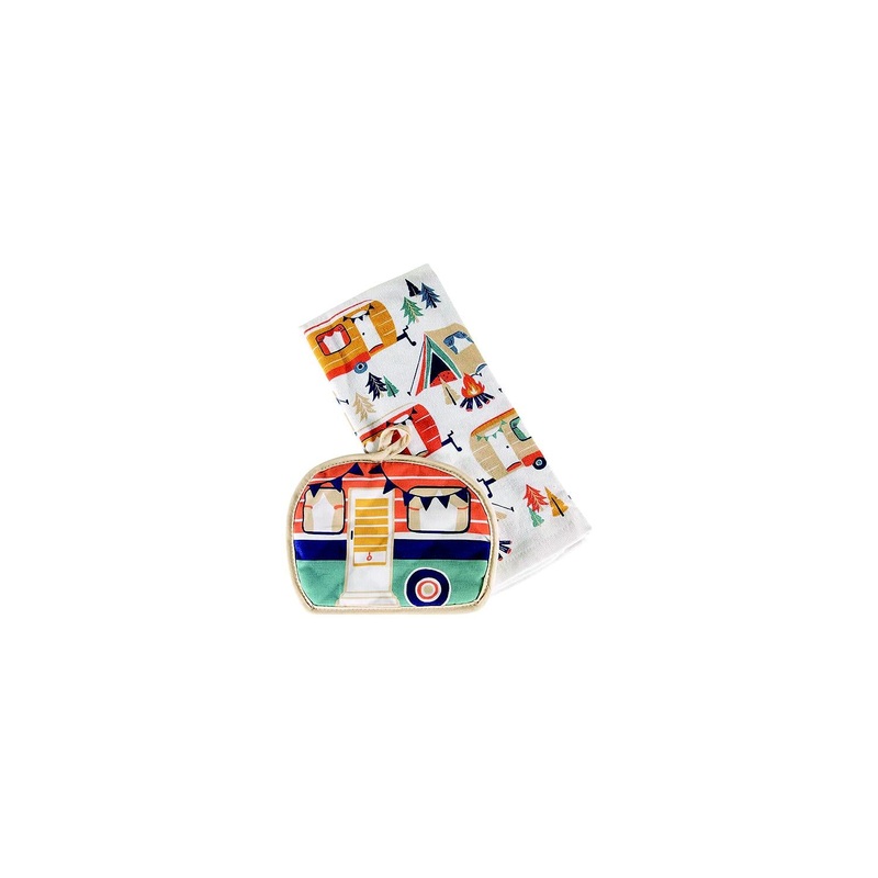 Lippert 2023051697 Kitchen Towel & Potholder Set – Camp Print, 2 Piece